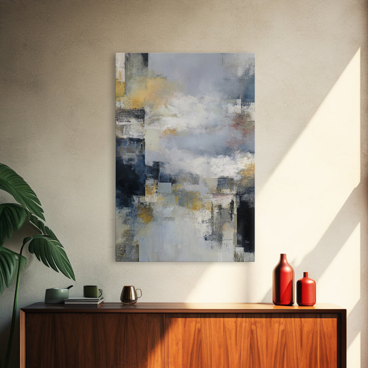 Large Cloudscape with Subtle Drama Framed Canvas Print, Hotel Art, Modern Wall Art, Hotel Decor, Boutique, Neutral Decor, HOT-2x3-97