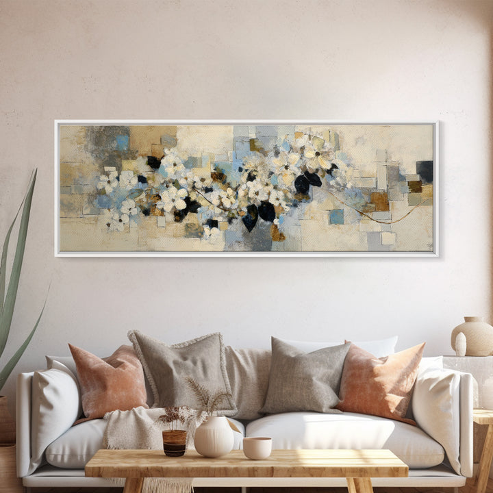 Classic Oil Painted Floral Still Life Framed Canvas Print, Hotel Art, Wall Sculpture, Hotel Decor, Fine Art, Boutique, HOT-3x1-1