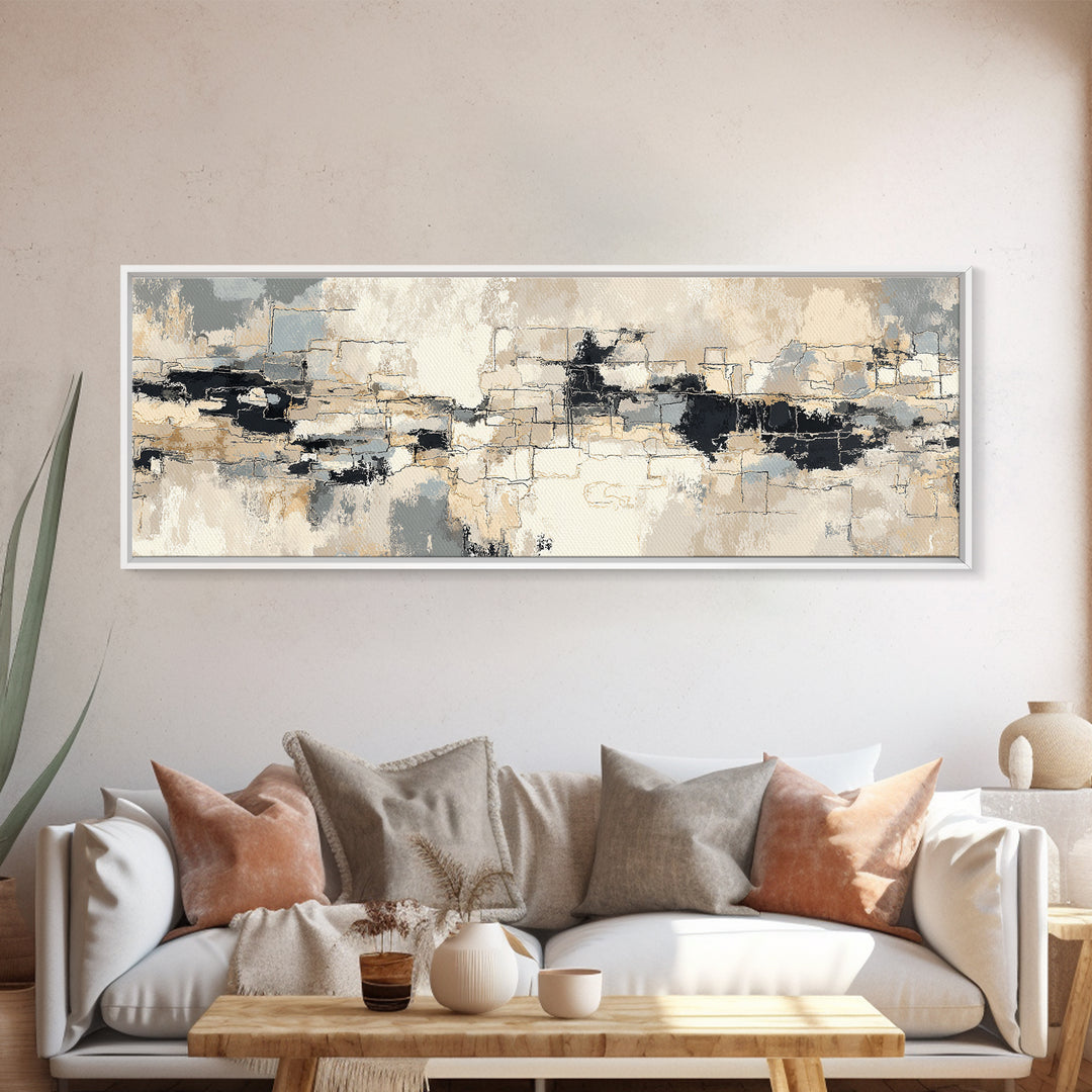 City Map Abstract Lines Without Readable Labels Canvas Print, Hotel Art, Wall Sculpture, Hotel Decor, Abstract Art, Boutique, HOT-3x1-16