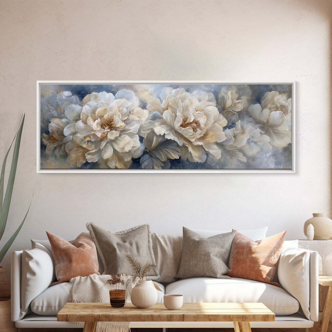 Classic Oil Painted Floral Still Life Canvas Print, Hotel Art, Beach Prints, Hotel Decor, Fine Art, Boutique, Room Decor, HOT-3x1-25
