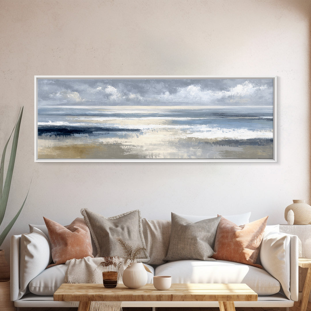 Mediterranean Terrace View Focused on Sea and Canvas Print, Hotel Art, Fine Art Print, Hotel Decor, Fine Art, Boutique, HOT-3x1-3