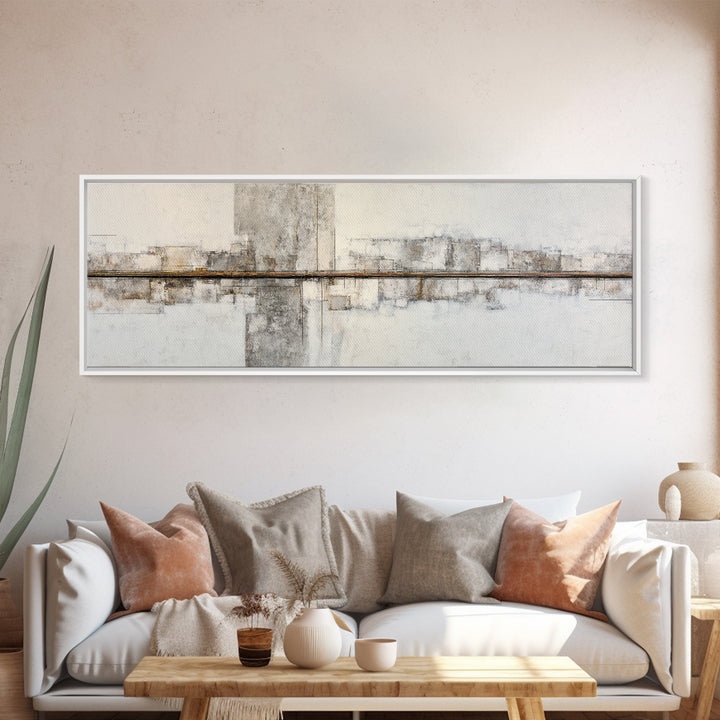 City Map Abstract Lines Without Readable Labels Framed Canvas Print, Hotel Art, Luxury Decor, Hotel Decor, Abstract Art, HOT-3x1-64