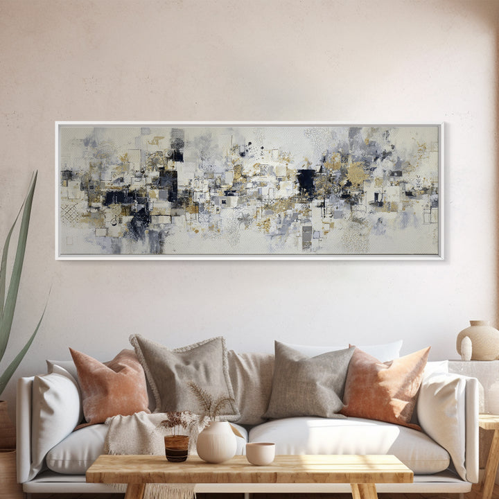 Simple Black Line Figure Framed Canvas Print, Hotel Art, Large Wall Art, Hotel Decor, Fine Art, Boutique, Beach Decor, HOT-3x1-87