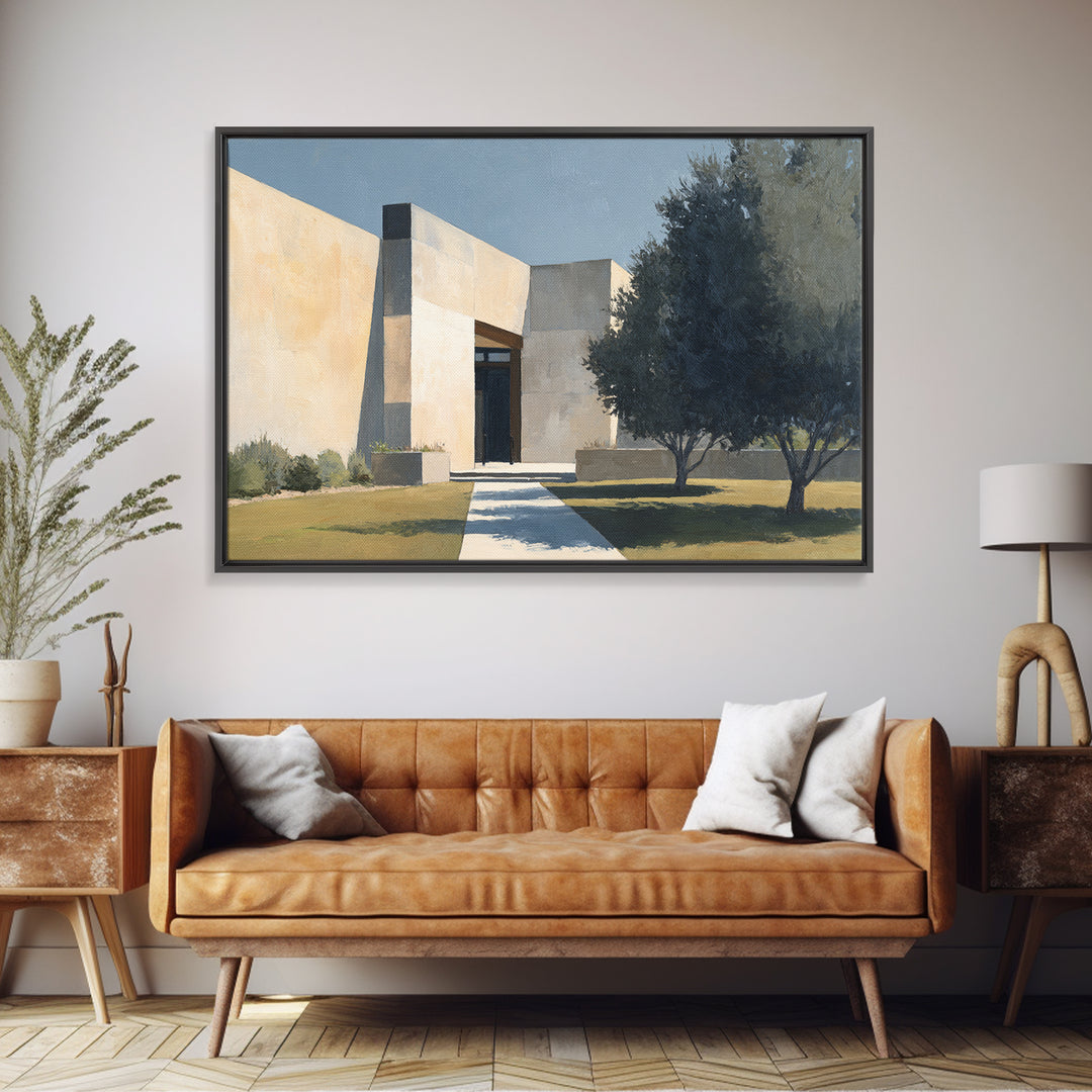 Minimal Architectural Arch Study Canvas Print, Hotel Art, Gallery Wall Set, Hotel Decor, Fine Art, Boutique, Textured Painting, HOT-3x2-32
