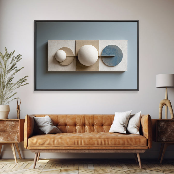 Minimal Sculpture Shapes Framed Canvas Print, Hotel Art, City Wall Art, Hotel Decor, Abstract Art, Boutique, Minimalist Decor, HOT-3x2-40