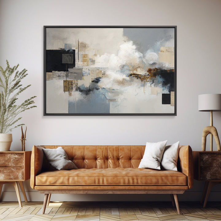 Large Cloudscape with Subtle Drama Framed Canvas Print, Hotel Art, Gallery Decor, Hotel Decor, Fine Art, Boutique, Wall Art, HOT-3x2-45