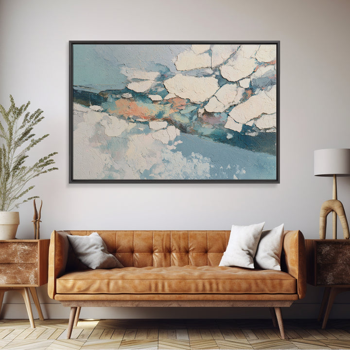 Gold Accented Abstract for Upscale Lobby Framed Canvas Print, Hotel Art, Beach House Decor, Hotel Decor, Abstract Art, Boutique, HOT-3x2-65