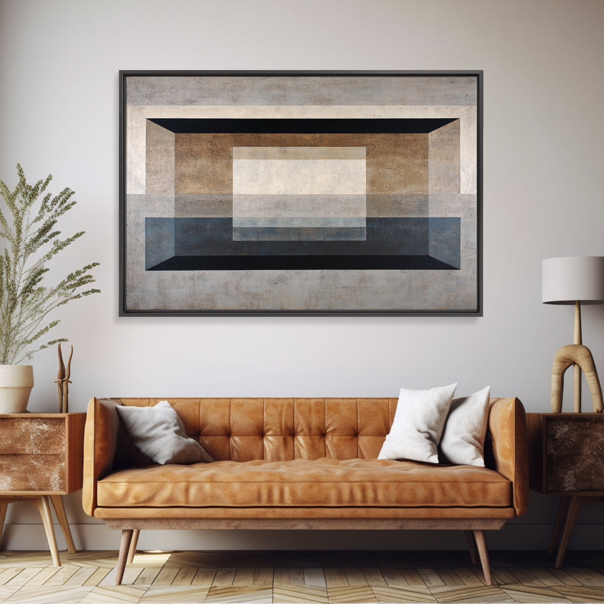 Modern Geometric Composition Canvas Print, Hotel Art, Abstract Art, Hotel Decor, Fine Art, Boutique, Gallery Wall Art, HOT-3x2-83