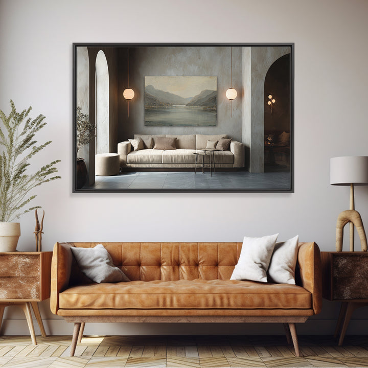 Serene Mountain Lake for Boutique Hotel Mood Canvas Print, Hotel Art, Poster, Hotel Decor, Fine Art, Boutique, Wood Wall Art, HOT-3x2-84