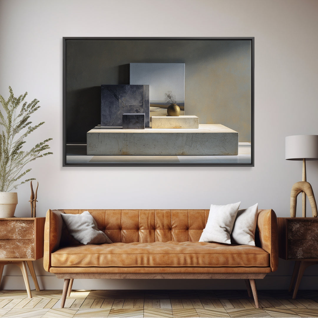 Minimal Sculpture Shapes Canvas Print, Hotel Art, Art, Hotel Decor, Fine Art, Boutique, Printable Art, Living Room Decor, HOT-3x2-88