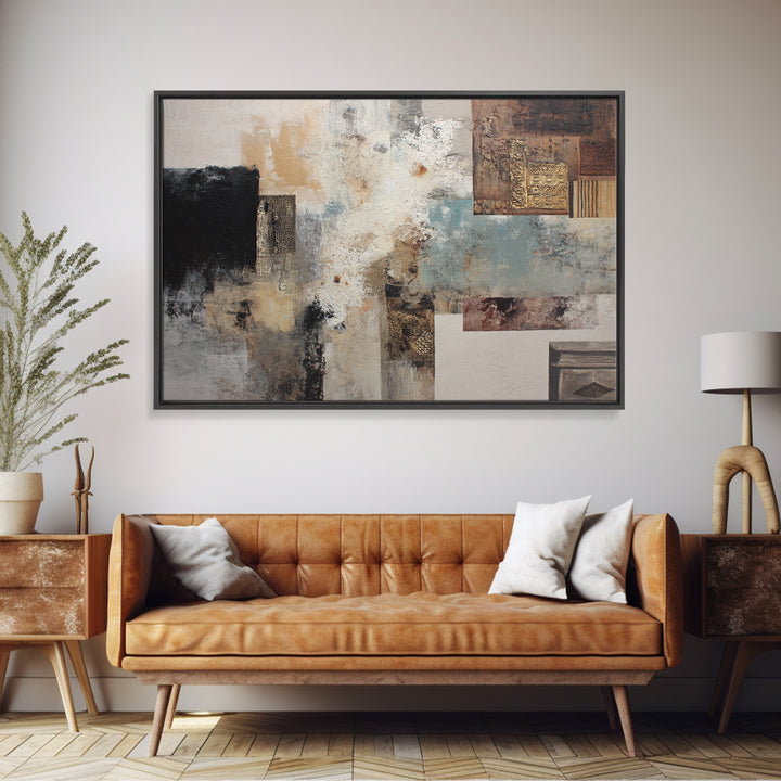 Gold Accented Abstract for Upscale Lobby Canvas Print, Hotel Art, Boho Decor, Hotel Decor, Fine Art, Boutique, Painting, HOT-3x2-89