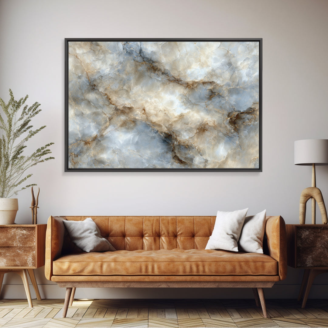 Abstract Marble Texture Framed Canvas Print, Hotel Art, Mid Century Modern, Hotel Decor, Abstract Art, Boutique, Coastal Decor, HOT-3x2-95