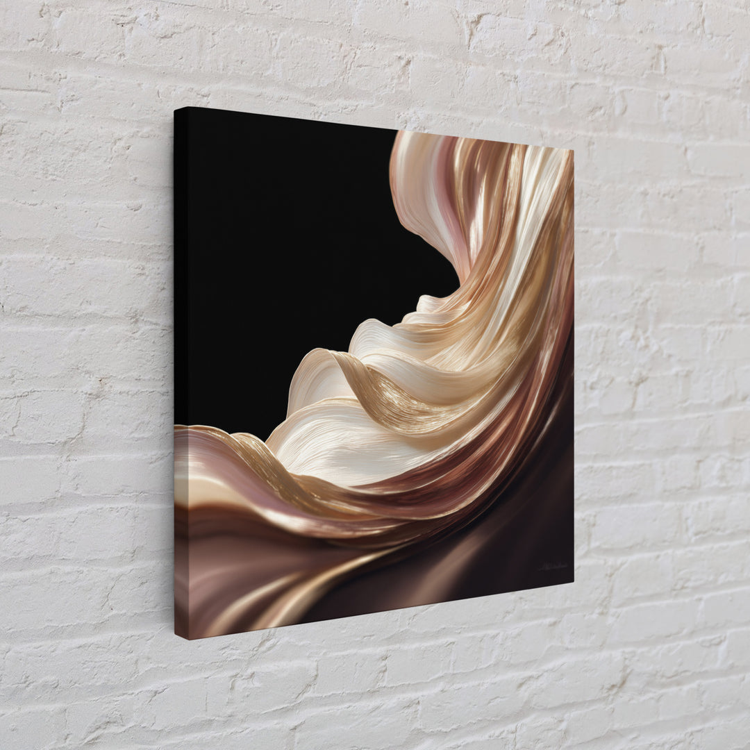 Abstract Hair Strands Forming Elegant Waves Canvas Print, Hair Salon Art, Printable Art, Living Room Decor, Fine Art, Style, HSA-1x1-3
