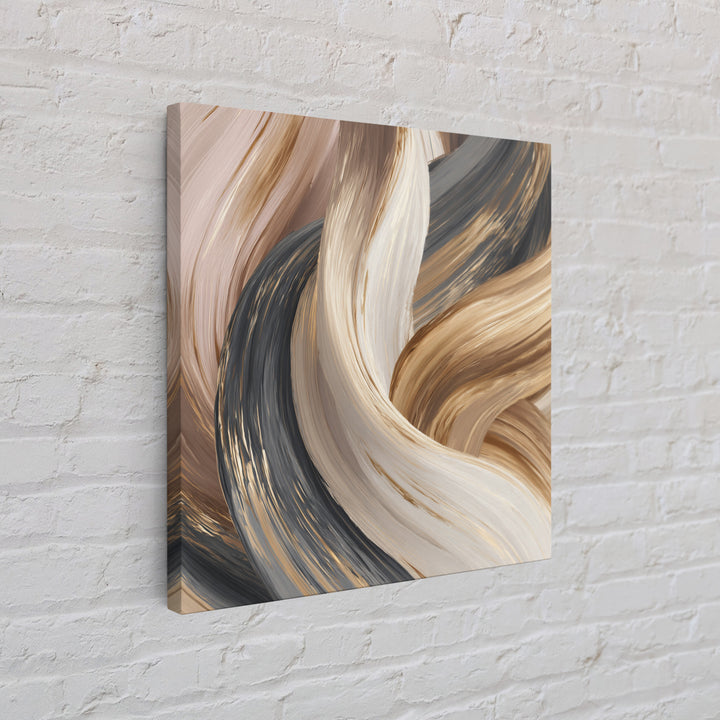 Abstract Hair Strands Forming Elegant Waves Canvas Print, Hair Salon Art, Wall Art, Living Room Decor, Fine Art, Style, HSA-1x1-99