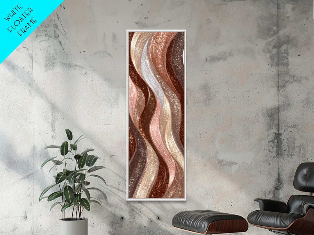 Abstract Hair Strands Forming Elegant Waves Canvas Print, Hair Salon Art, Printable Wall Art, Living Room Decor, Style, HSA-1x3-39