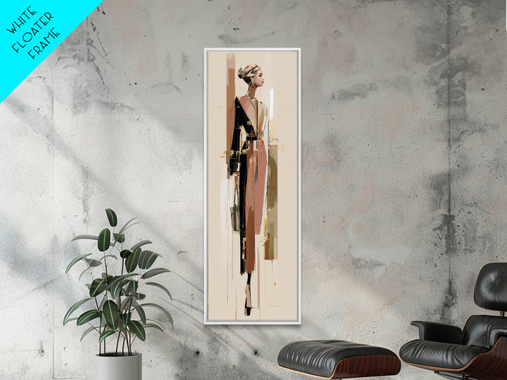 Braided Hairstyle Study Framed Canvas Print, Hair Salon Art, Black Art, Living Room Decor, Fine Art, Style, Black Girl Art, HSA-1x3-47