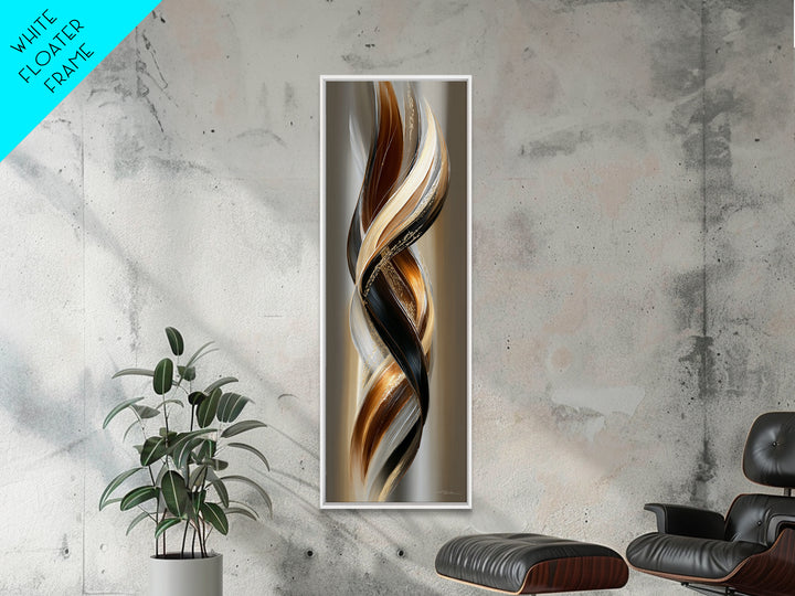 Hair Strands Turning into Abstract Ribbons Canvas Print, Hair Salon Art, Minimalist Wall Art, Living Room Decor, Abstract Art, HSA-1x3-81