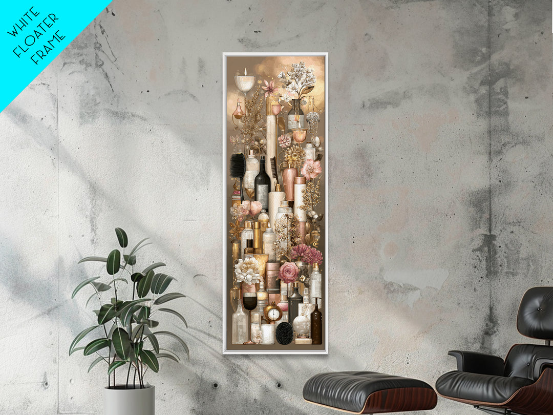 Rose Gold Salon Tool Still Life Canvas Print, Hair Salon Art, Fine Art Print, Living Room Decor, Fine Art, Style, Wall Decor, HSA-1x3-98