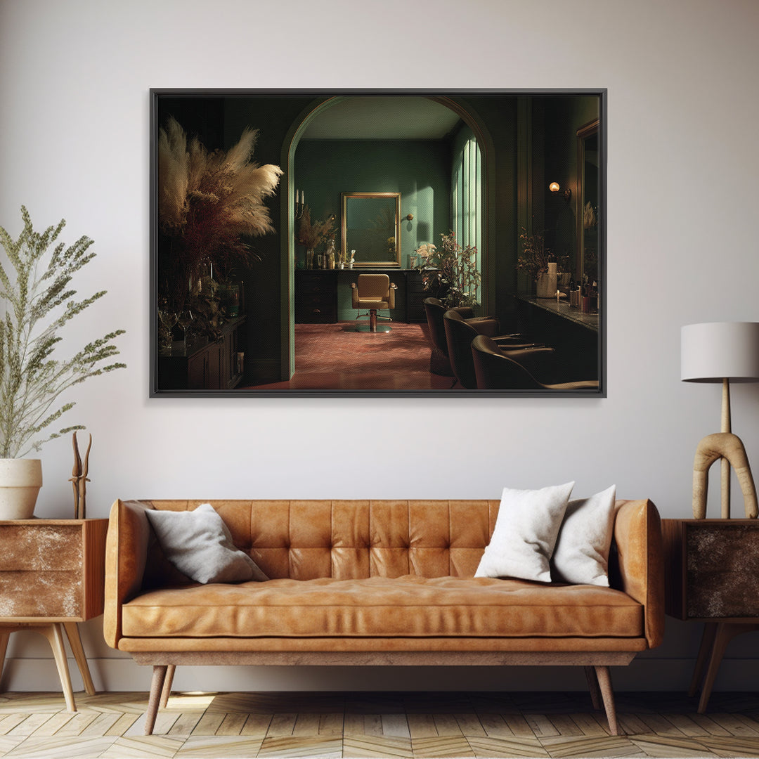 Copper Hair Silhouette Canvas Print, Hair Salon Art, Minimalist Wall Art, Living Room Decor, Fine Art, Style, Hair Stylist, HSA-3x2-38
