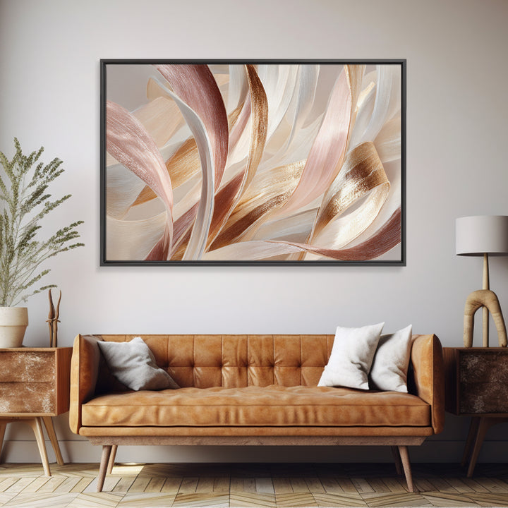 Hair Strands Turning into Abstract Ribbons Canvas Print, Hair Salon Art, Hairstylist, Living Room Decor, Fine Art, Style, HSA-3x2-73