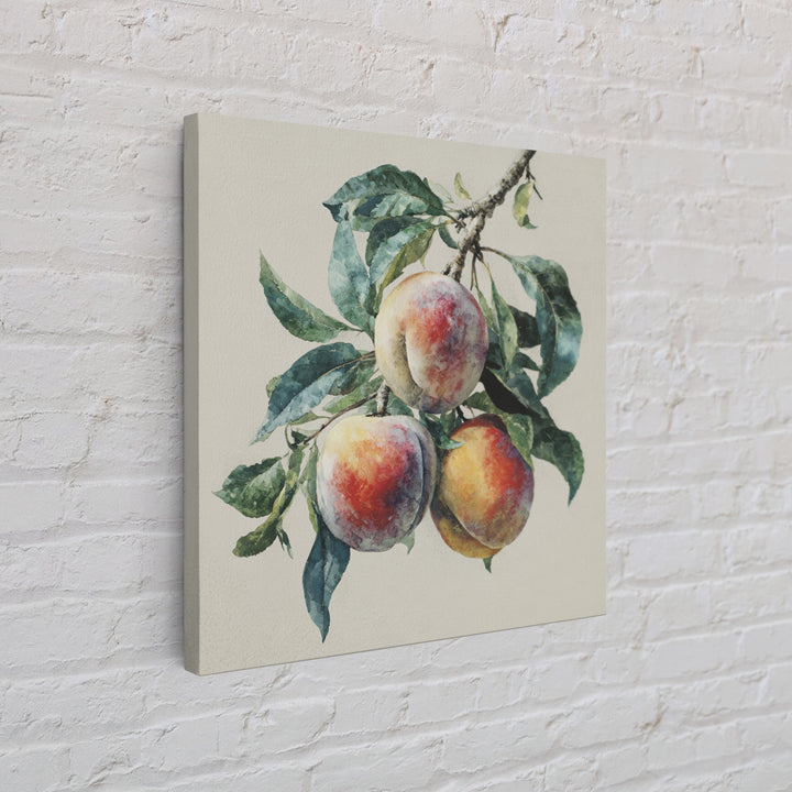 Still Life of Peaches Canvas Print, Impressionist Art, Textured Wall Art, Living Room Decor, Impression, Landscape Painting, IMP-1x1-23
