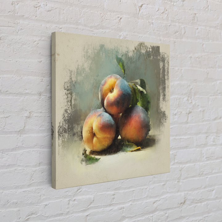 Still Life of Peaches Framed Canvas Print, Impressionist Art, Flower Print, Living Room Decor, Fine Art, Impression, IMP-1x1-71