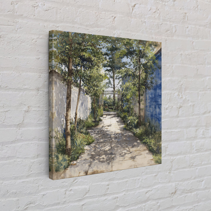 Garden Path Covered Framed Canvas Print, Impressionist Art, Fine Art Print, Living Room Decor, Watercolor Art, Impression, IMP-1x1-74