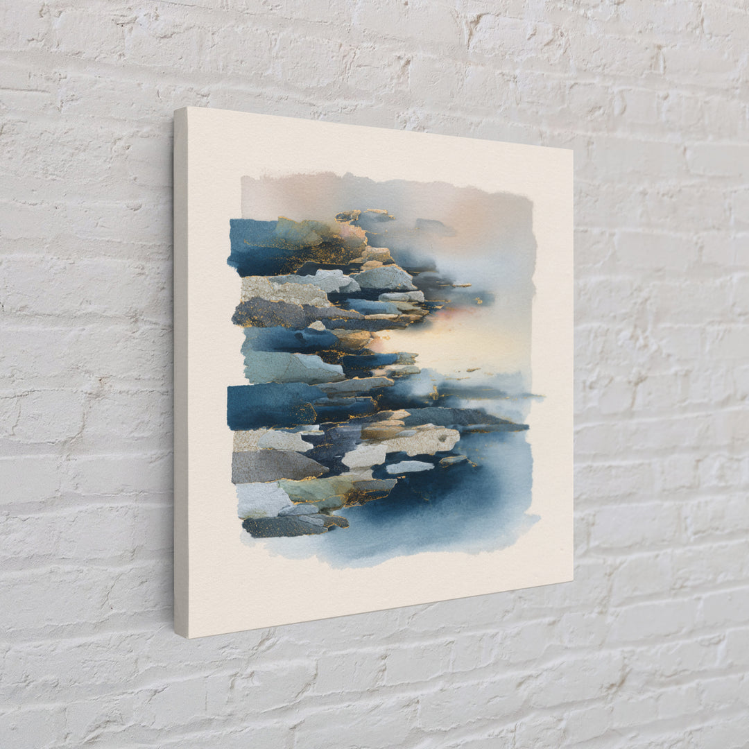 Soft Seaside Cliffs Canvas Print, Impressionist Art, Wall Decor, Living Room Decor, Fine Art, Impression, Horizontal Wall Art, IMP-1x1-77