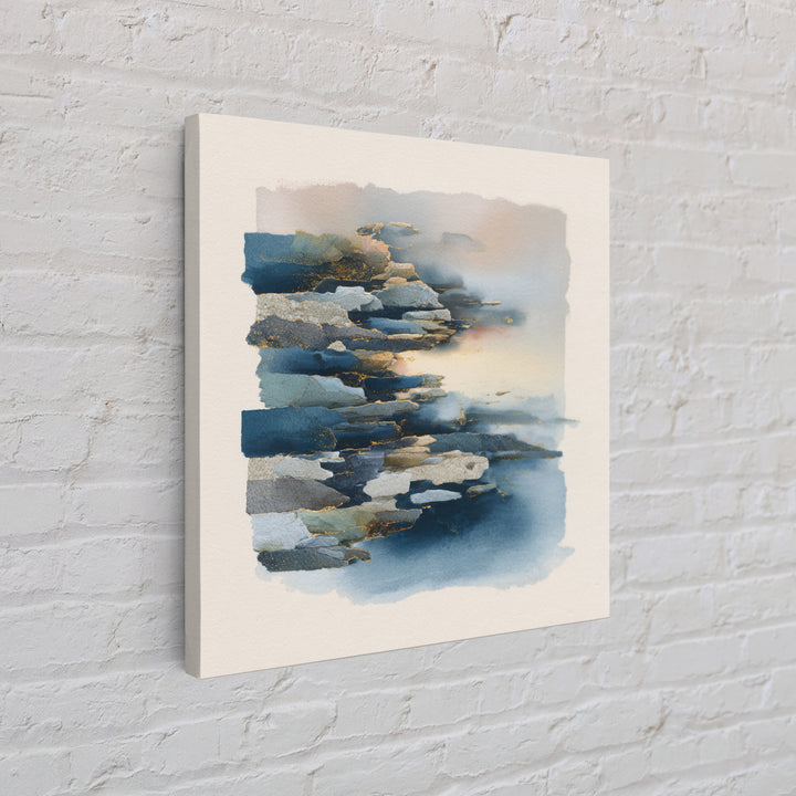 Soft Seaside Cliffs Canvas Print, Impressionist Art, Wall Decor, Living Room Decor, Fine Art, Impression, Horizontal Wall Art, IMP-1x1-77