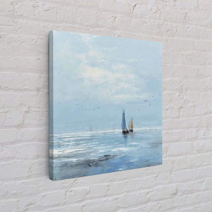 Coastal Beach Figures Canvas Print, Impressionist Art, Room Decor, Living Room Decor, Oil Painting, Impression, Large Wall Art, IMP-1x1-91