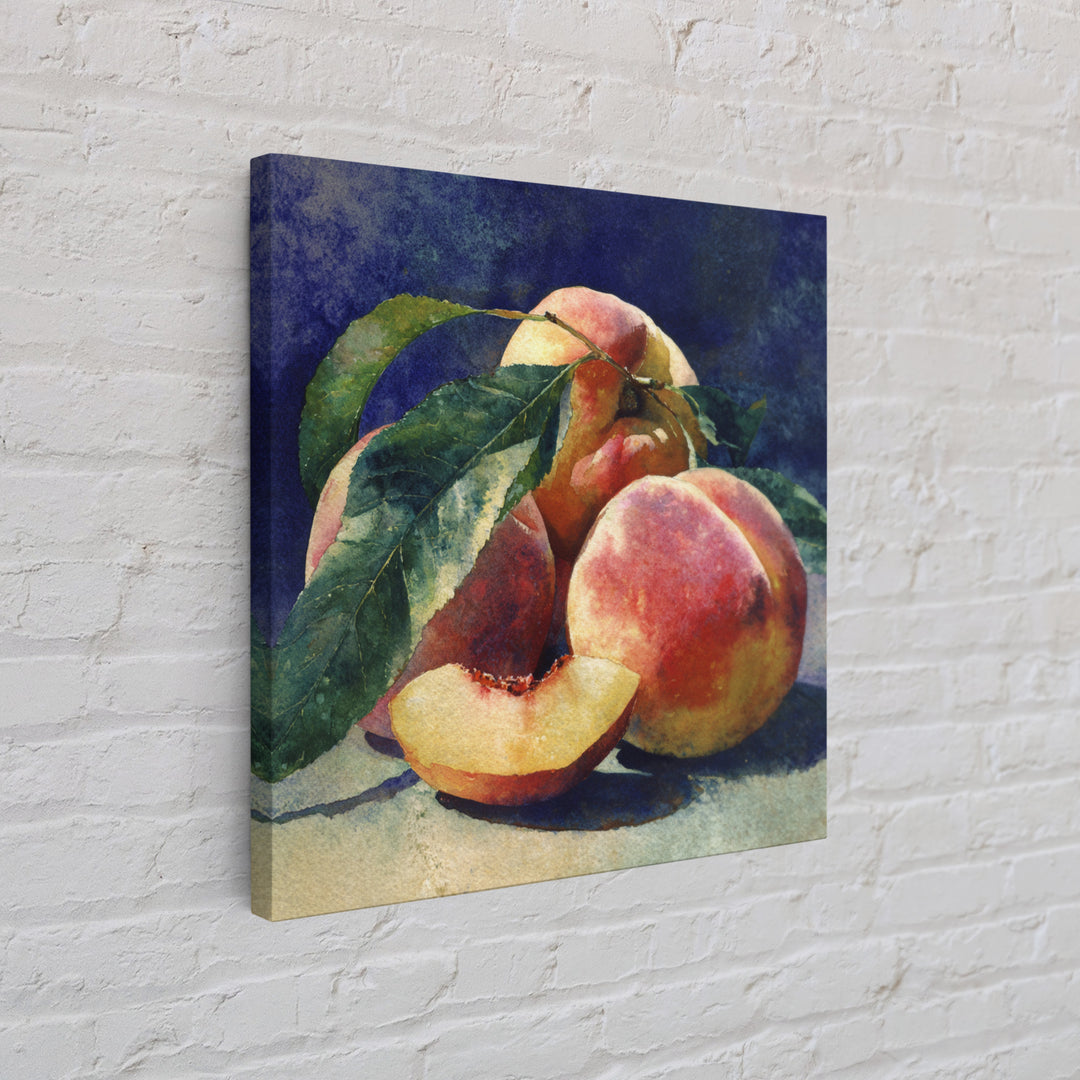 Still Life of Peaches Canvas Print, Impressionist Art, Fine Art Print, Living Room Decor, Fine Art, Impression, Painting, IMP-1x1-95