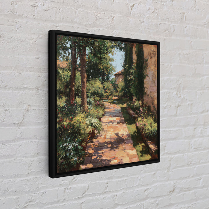 Garden Path Covered Canvas Print, Impressionist Art, Textured Painting, Living Room Decor, Fine Art, Impression, Original Art, IMP-1x1-98