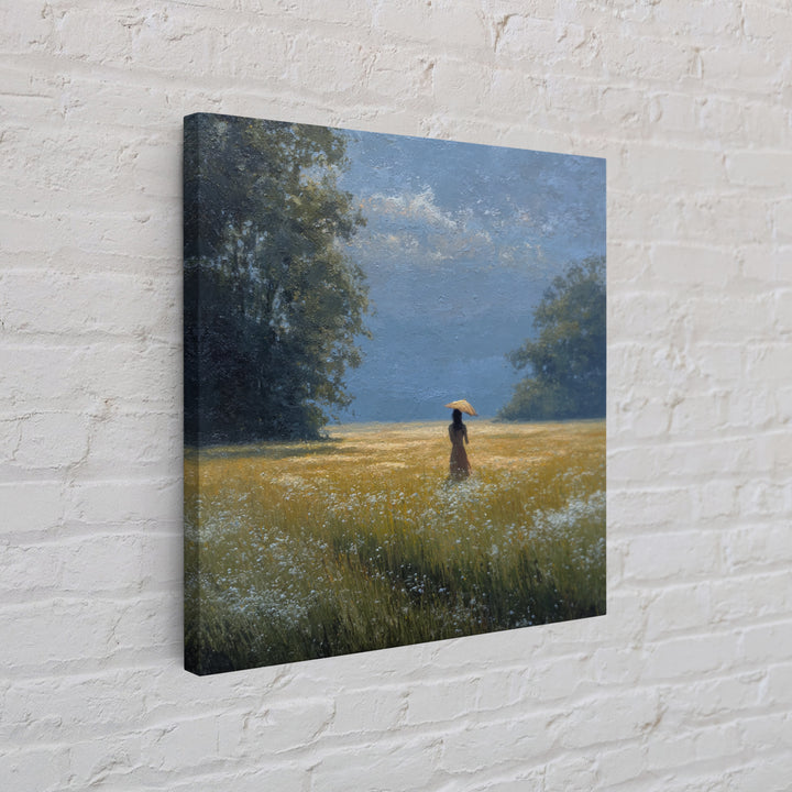 Woman with Parasol in Breezy Meadow Canvas Print, Impressionist Art, Painting, Living Room Decor, Fine Art, Impression, IMP-1x1-99