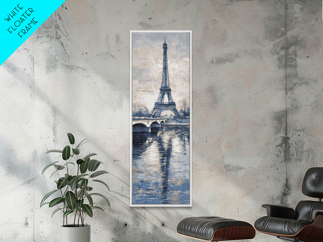 Paris Bridge Reflected Canvas Print, Impressionist Art, Living Room Wall Art, Living Room Decor, Fine Art, Impression, IMP-1x3-43
