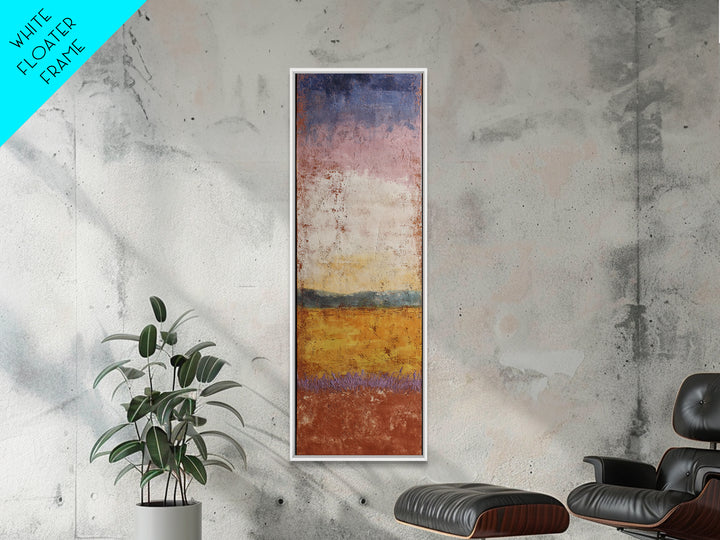 Sunset over Lavender Field Framed Canvas Print, Impressionist Art, Fine Art Print, Living Room Decor, Fine Art, Impression, IMP-1x3-50