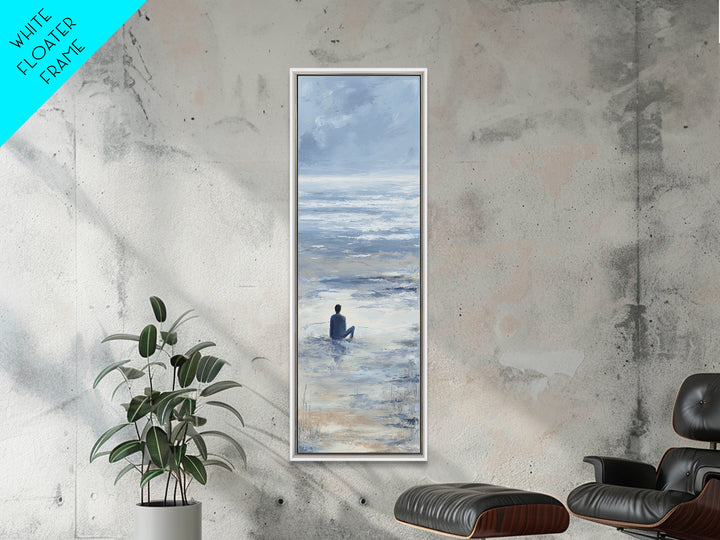 Coastal Beach Figures Canvas Print, Impressionist Art, Bedroom Decor, Living Room Decor, Oil Painting, Impression, Modern Art, IMP-1x3-7