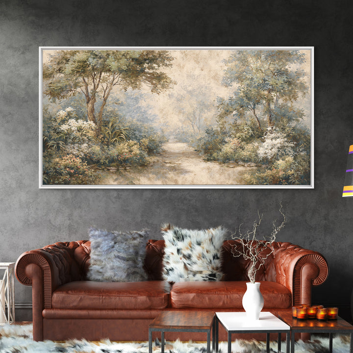 Garden Path Covered Canvas Print, Impressionist Art, Textured Painting, Living Room Decor, Fine Art, Impression, Original Art, IMP-2x1-22