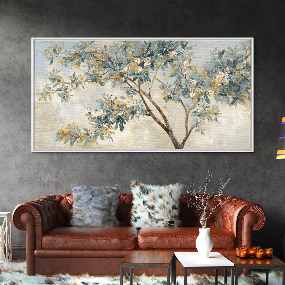 Apple Tree in Summer Orchard Framed Canvas Print, Impressionist Art, Printable Wall Art, Living Room Decor, Impression, IMP-2x1-37