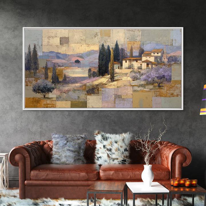 Sunset over Lavender Field Canvas Print, Impressionist Art, Printable Wall Art, Living Room Decor, Fine Art, Impression, IMP-2x1-58