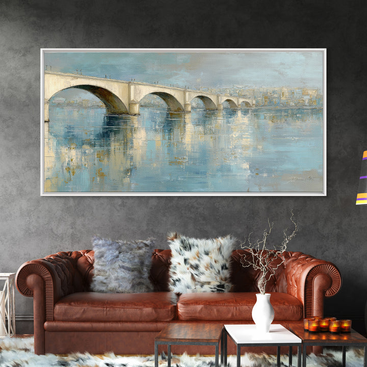 Water Lilies Floating on a Sunlit Pond Canvas Print, Impressionist Art, Living Room Wall Art, Living Room Decor, Impression, IMP-2x1-93
