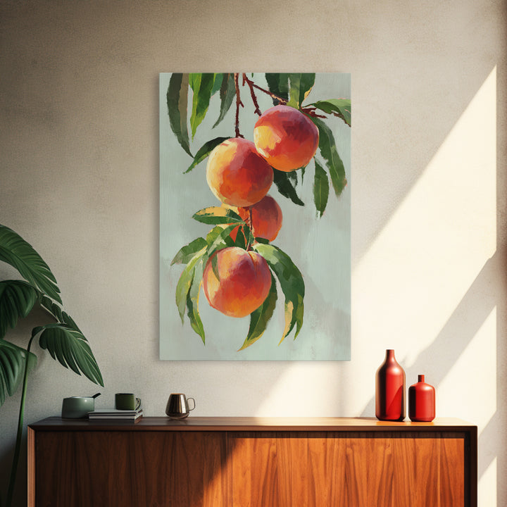 Still Life of Peaches Canvas Print, Impressionist Art, Fine Art Print, Living Room Decor, Fine Art, Impression, Painting, IMP-2x3-7