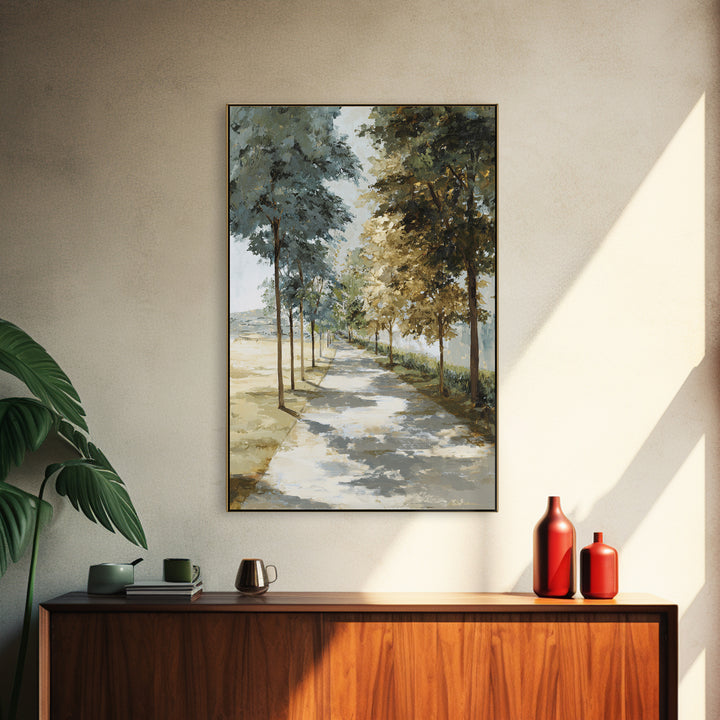 Garden Path Covered Canvas Print, Impressionist Art, Textured Wall Art, Living Room Decor, Impression, Landscape Painting, IMP-2x3-82