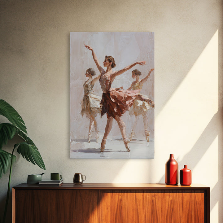 Dancers Suggested by Soft Moving Brushwork Canvas Print, Impressionist Art, Living Room Art, Living Room Decor, Oil Painting, IMP-2x3-95