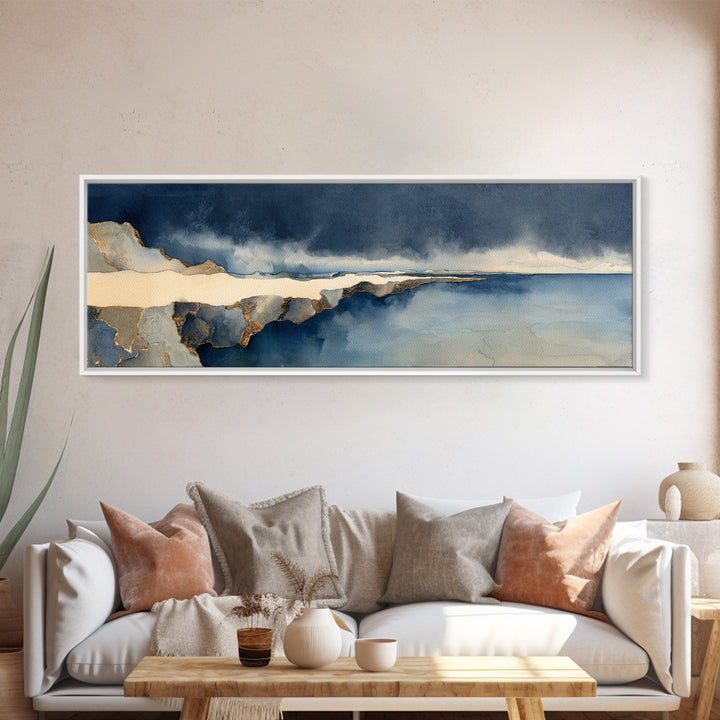 Soft Seaside Cliffs Canvas Print, Impressionist Art, Landscape Wall Art, Living Room Decor, Fine Art, Impression, Luxury Decor, IMP-3x1-21