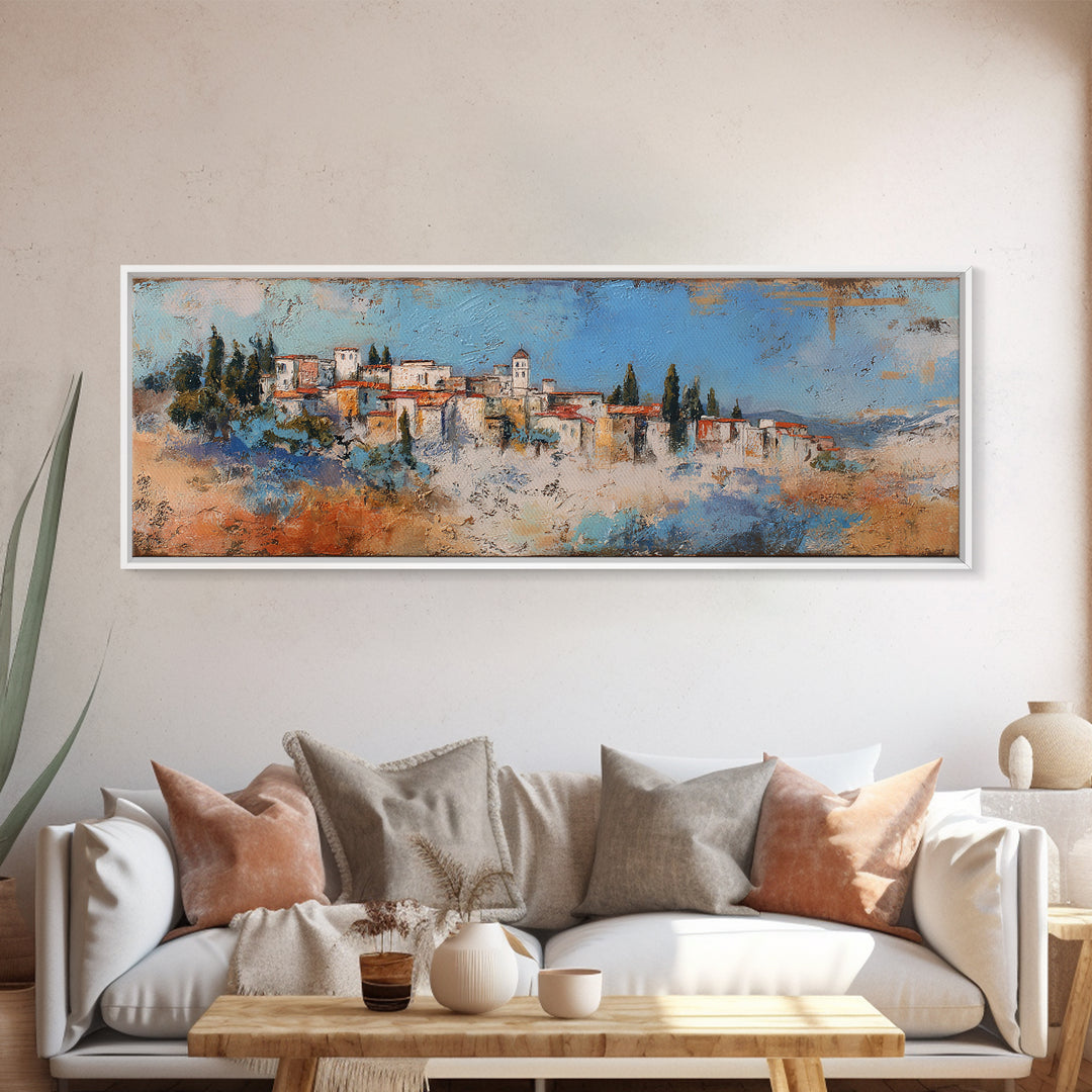 Sunset over Lavender Field Canvas Print, Impressionist Art, Landscape Wall Art, Living Room Decor, Fine Art, Impression, IMP-3x1-6