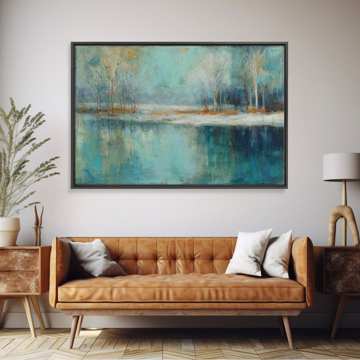 Apple Tree in Summer Orchard Framed Canvas Print, Impressionist Art, Gallery Decor, Living Room Decor, Fine Art, Impression, IMP-3x2-45
