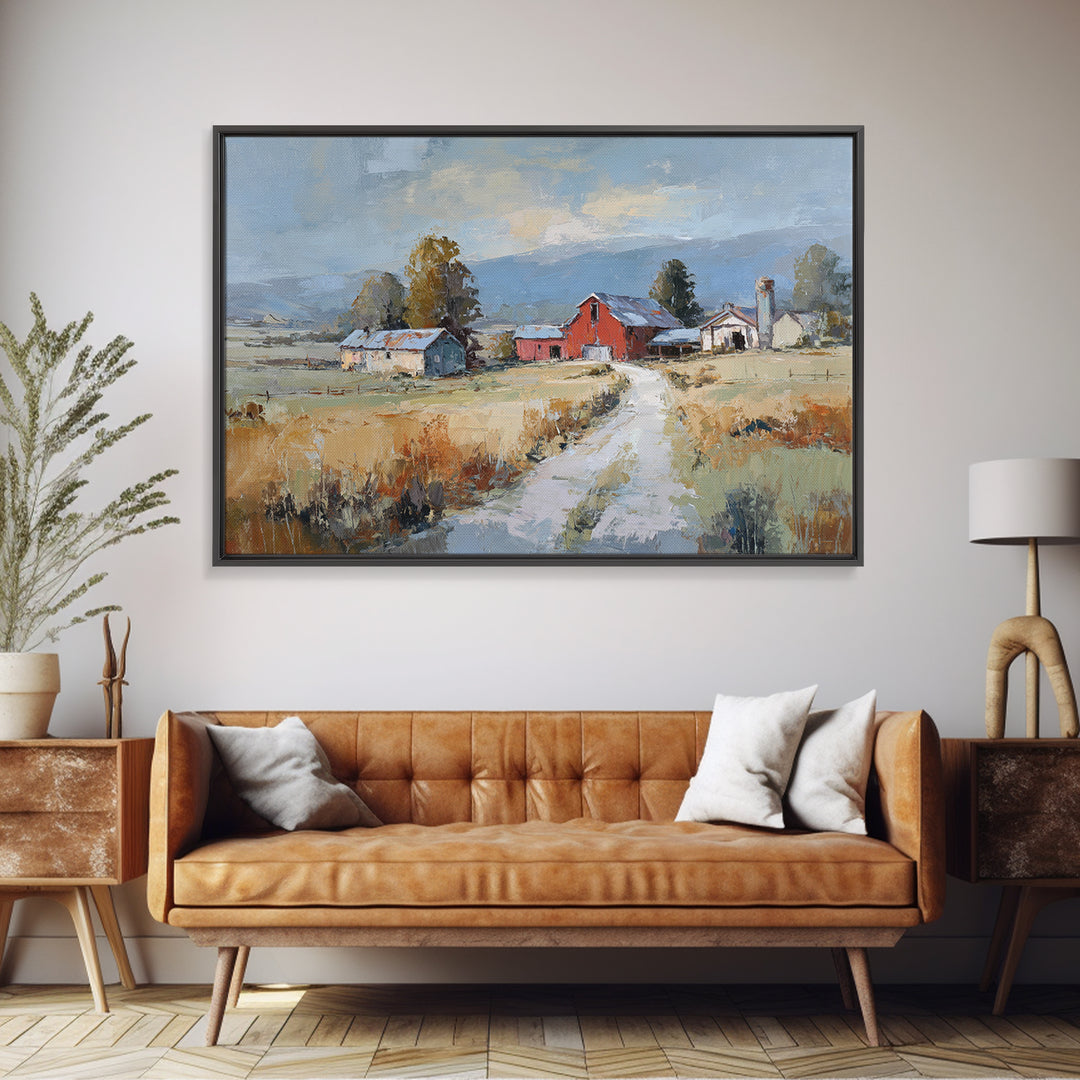 Country Lane with Flickering Sunlight Canvas Print, Impressionist Art, Floral Wall Art, Living Room Decor, Impression, IMP-3x2-50