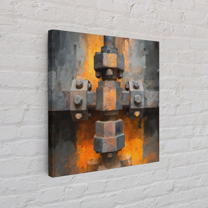 Urban Rail Yard Framed Canvas Print, Industrial Art, Luxury Decor, Living Room Decor, Fine Art, Foundry, Art Print, Printables, IND-1x1-21