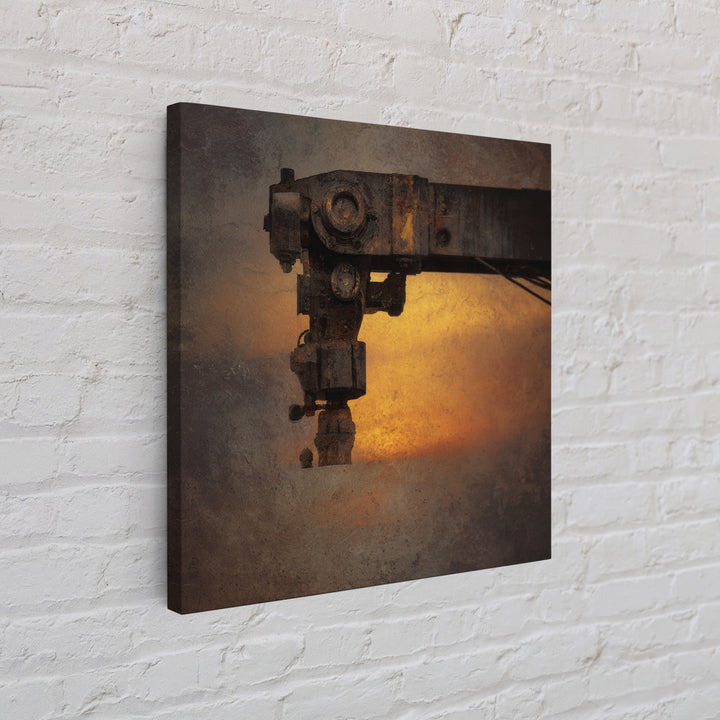 Warehouse Crane Silhouette Canvas Print, Industrial Art, Modern Art, Living Room Decor, Fine Art, Foundry, Modern Decor, IND-1x1-31