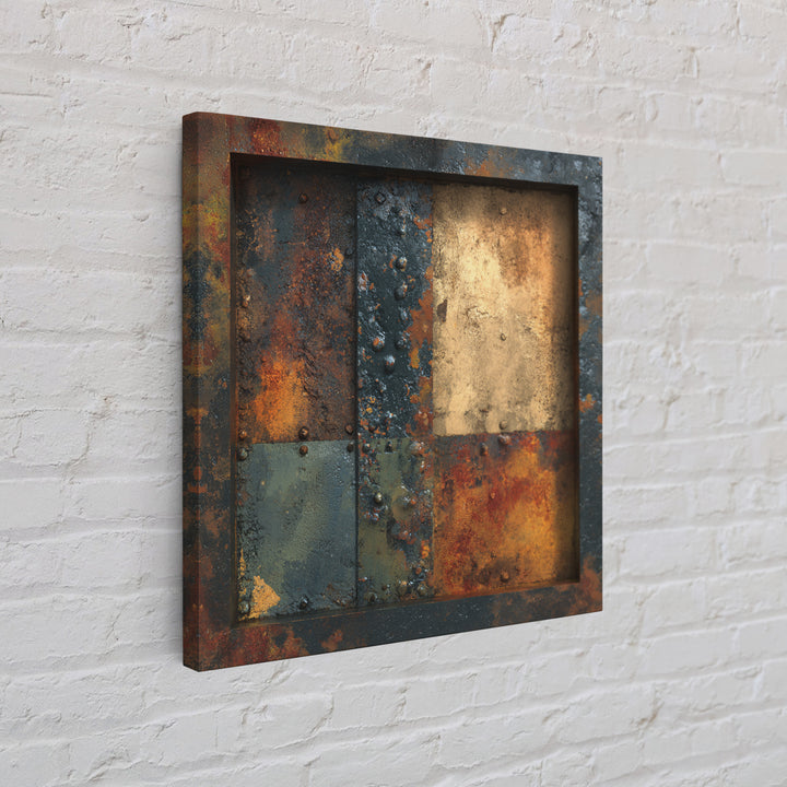 Exposed Brick Texture Abstract Canvas Print, Industrial Art, Living Room Decor, Abstract Art, Foundry, Textured Wall Art, IND-1x1-4